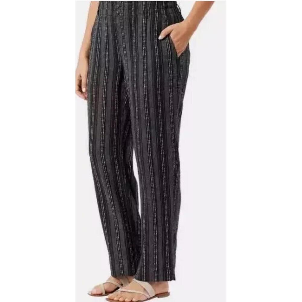 Briggs Ladies' Linen Blend Pants, Black, Small I9